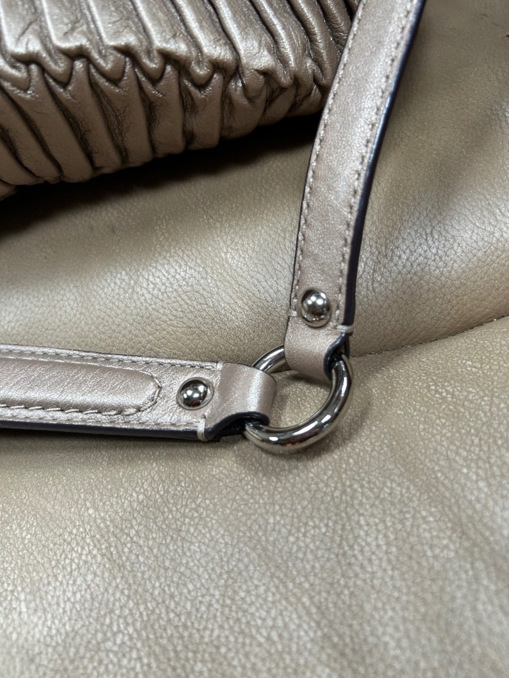 Authentic Coach Ruched Leather dusty lavender Madison  Satchel - Picture 4 of 15